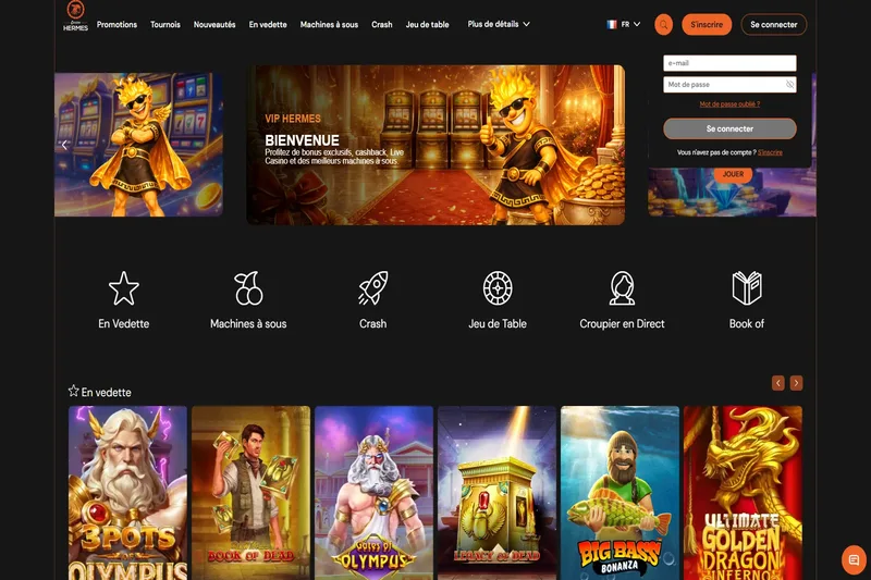 Hermes casino connexion page